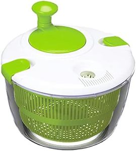 Salad Spinner, 5L Vegetable Washer Dryer Drainer Strainer with Bowl & Colander, Multi-Use Lettuce Spinner, Fruit Washer, Pasta and Fries Spinner