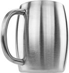 Southern Homewares Stainless Double Wall Steel Beer Coffee Desk Mug Smooth 14-Ounce