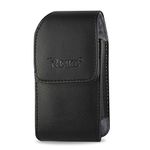 Reiko Vertical Pouch Cell Phone Case for TREO 650 - Retail Packaging - Black