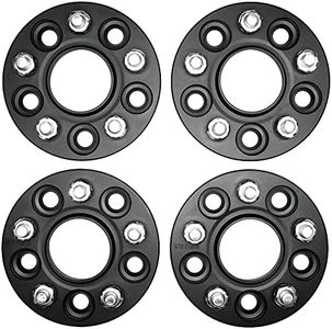 WINCHMAX 20mm Anodised Aluminium Hub Centric Wheel Spacers. PCD 5 x 108, Thread 12 x 1.5mm, Centre Bore: 63.4mm. 4 x 20mm Spacers in Black to Fit Ford Focus MK2, MK3, RS, ST. T4