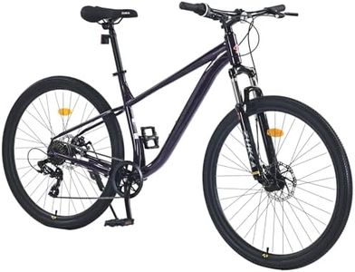 27.5" Wheels 8-Speed Mountain Bike for Men, Women, Boys and Girls Front Suspension Steel Frame (Dark Purple)
