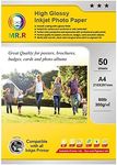 MR.R Inkjet Photo Paper Printable High Glossy Coated 300gsm A4x50 Sheets per Pack