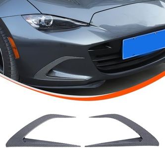 Front Bumper Caliper Air Duct Vent Cover Trim Compatible with Mazda MX-5 Miata ND 2016-2026 Accessories, Front Bumper Air Intake Splitter Trim Frame, Side Air Inlet Vent Cover Protector (Carbon Fiber)
