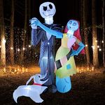 6 Ft Inflatable Halloween Yard Decorations Outdoor - Halloween Blow Ups Inflatables- Built-in LED Lights for Outdoor Halloween Lawn Decor