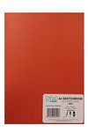 West Design - A4 Sketchbook, 140gsm, 40 White Pages, Stapled Matt Red Cover, Crisp, Acid Free Plain, Blank Paper, Sketch, Draw, Journal, Scrapbook, Drawing Pad, Notebook, Home, Travel, Art Supplies