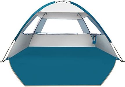 COMMOUDS Tente de Plage pour 6-8 Personnes, Tente Anti UV, Tente d'Ombre de Plage Familiale, Facile à Installer Et à Transporter Parasol de Plage pour La Plage, Le Camping, La Pêche, l'Extérieur