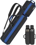 PEKREWS Pool Cue Case 4x5, Pool Stick Case with Multiple Pockets Holds 4 Butts 5 Shafts, Soft Padded Sturdy Pool Cue Bag, Billiard Cue Backpack with Adjustable Shoulder Straps for Men and Women