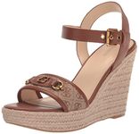 GUESS Women's Hisley Wedge Sandal, Brown Multi 210, 5.5 UK