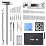 Vastar Watch Repair Tool Kit, Watch Link Removal Tools Kit, Watch Strap Adjustment Tool, Watch Band Strap Pin Remover, for Watch Strap Adjustment with 108pcs Spring Bars/20pcs Watch Pins, Blue