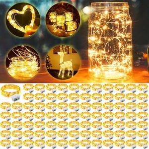 Aogist 100 Pack Warm White Fairy Lights 7ft 20 LED Waterproof String Light