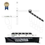 Stance Caddy Golf Stance and Alignment Training Aid – Setup Left & Right Handed - Proper Ball Position & Foot Placement Golf Training Aid – Wedge to Driver – Portable Alignment Stick Mat