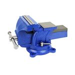 HFS (R) Heavy Duty Bench Vise - 360 Swivel Base with Lock, Big Size Anvil Top (6'')