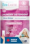 Tru Earth Hypoallergenic Baby Laundry Detergent Sheets/Eco-Strips for Sensitive Skin, 32 Count, Up to 64 Loads: Fragrance Free Detergent for Newborn, Infants, Toddlers, Children, Baby Clothes