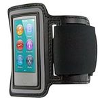 kwmobile Sports Armband Compatible with Apple iPod Nano 7 - Running Armband with Key Compartment - Black