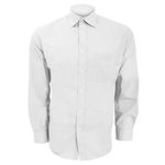 Kustom Kit Mens Long Sleeve Business Shirt (16.5inch) (White)