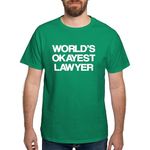 CafePress - World's Okayest Lawyer - 100% Cotton T-Shirt Kelly Green