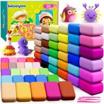 Ixiaoyoo Air Dry Clay Kit - 60 Colors Magic Clay, Molding Clay for Kids, Safe & Non-Toxic, Colorful DIY Clay, Great Gift for Boys & Girls