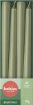 Bolsius Tapered Candles - Green - 4-Pack - 24.5 cm - Decorative Household Candles - Burning Time of 7 Hours - Unscented - Includes Natural Vegan Wax - Without Palm Oil