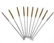 Chiloskit Brass Wire Tube Bottle Brush Set Cleaning Tool for Bottle, Tube, Jar and Most Narrow Containers (6mm(10pcs))