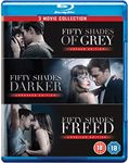 Fifty Shades Trilogy - Includes Theatrical & Extended Versions of Fifty Shades of Grey + Fifty Shades Darker + Fifty Shades Freed (3-Disc) (Uncut | Region Free Blu-ray | UK Import)