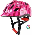 Atphfety Kids Toddler Bike Helmet,Adjustable Boys Girl Helmets from Baby to Children(Age 1-8),Multi Sports for Bicycle Skate Scooter with LED Light