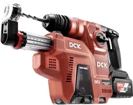DCK 20V Cordless Rotary Hammer Drill with Dust Collector, 15 in³ Dust Collection Box, 5-Inch Stroke, 2.8J Impact Energy, Brushless SDS Plus Hammer Drill with 4 Drill Bits & 2 Chisels