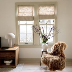 TWOPAGES Linen Roman Shades for Windows Custom Cordless Blinds for Indoor Windows,French Doors,Bedroom, Living Room, Bathroom(Sand Beige, Custom Made)