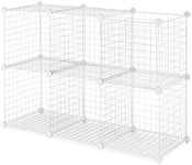 Whitmor Storage Cubes S/6, White Wire