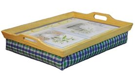 Aidapt Lap Tray with Bean Bag Cushion Herb Garden Designfor Food, Dinner, Lunch, Breakfast, Made from Heat and Scratch resistant Materials...