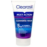 Clearasil Face Wash, 5-In-1, 150ml, Acne Face Wash, Salicylic Acid Cleanser, Blackheads, Anti Redness, Clears Skin, Reduces Pimples, Spot Treatments, Skin Care