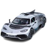 RAMPKD MERECEDES AMG ONE 1:24 Diecast Scale Model Metal Pull Back Toy car for Kids with Openable Doors & Light, Music Toy Vehicle for Kids - Colors as Per Stock(Design-58)