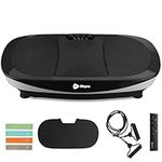 LifePro Rumblex Max 4D Black Vibration Plate Exercise Machine with Loop Resistance Bands - Full Body Workout Equipment for Home Fitness, Shaping, Training, Recovery, Weight Loss