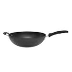 SQ Professional Ultimate Carbon Steel- Non Stick Deep Stir Fry Pan for Induction Gas- Electric - Halogen - Ceramic & Induction Hobs - Frying Pans - Saute Pan - (34cm)