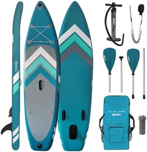 ALPIDEX Stand Up Paddle Board 305x76x15 cm Sup Planche Gonflable iSup Sac à Dos Pagaie Pompe à Double Action Laisse Max. 150 kg, Couleur:Petrol