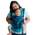 A Anmol Baby Ergonomic Adjustable Baby Carrier Flexy - Premium 100% Handwoven Cotton Newborn to Toddler - 1 Day to 4 Years, 4 Ways to Carry, ASTM Tested, 3-20kg (Lotus Aura)