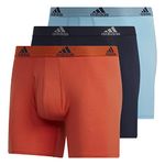 adidas Men's Stretch Cotton Boxer Brief Underwear (3-Pack), Preloved Blue/Legend Ink Blue/Preloved Red, Medium, Preloved Blue/Legend Ink Blue/Preloved Red, M
