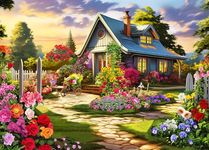 Puzzles 1000 Pieces for Adults jigsaw puzzles for adults 1000 Piece Puzzle Educational Games-House of Flowers-Home Decoration Puzzle