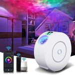 Galaxy Projector for Bedroom, Smart APP & Voice Control, 24H Timer Modes, Adjustable Brightness Galaxy Light Projector, Galaxy Star Projector for Kids and Adults Bedroom Decoration (White)