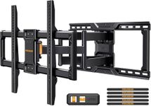 Perlegear UL-Listed Full Motion TV Wall Bracket for 42–90 Inch TVs up to 68 KG, Universal Dual Arm TV Bracket with Tool-Free Tilt, Swivel, Extension, Max VESA 600 x 400mm, PGLF16