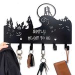 Viiluuxr Key Holder for Wall Self Adhesive Nightmare Before Christmas Key Hooks Wall Mounted Heavy Duty for Coat Hat Towel Key Hangers No Drill on Wall Decoration Door Entryway Hallway.