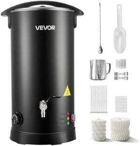 VEVOR 30 Lbs Wax Melter for Candle Making, Fast and Even Heating, with Easy Pour Spout and Temperature Control, Hourglass Base for Non-Stick Smooth Flow, Wax Melting Pot for Making Candles Soaps