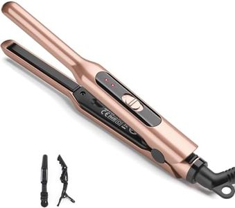 Mini Hair Straightener, Ceramic Mini Straighteners for Short Hair, Bangs, Pencil Straighteners Travel Hair Curler Tool Dual Voltage