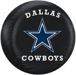 Fremont Die NFL Dallas Cowboys Tire Cover, Large Size (30-32" Diameter), Black/Team Colors