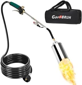 Propane Torch Burner Weed Torch High Output 1,200,000 BTU with 10FT Hose,Heavy Duty Blow Torch with Flame Control and Turbo Trigger Push Button Igniter,Flamethrower for Garden Wood Ice Snow Road