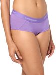 Icebreaker Merino Sprite Hot Pants Underwear for Women, Merino Wool Base Layer - Lightweight, Soft Women’s Panties for Cold Weather Activities - Thermal Underwear, Magic, Small