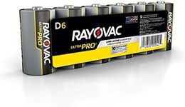 Rayovac UltraPro Alkaline D Batteries, 6-Pack (ALD-6)