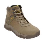 STANLEY Lithgow Men's Nubuck Leather, Heat Resistant, Steel Safety Toe, Steel Midsole Plate Work Boot, Stone UK9