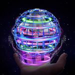 Flying Ball Orb Toys 2023，Hover Ball Pro Flying Spinner Toy， UFO RGB Cool Stuff Globe Orbi Magic Boomerang Hand Controller Mini Drone for 8 9 10 11 12 boys girls Kids by XINHOME (Blue)