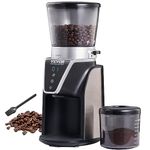 VEVOR Conical Burr Coffee Grinder, Adjustable Burr Mill with 51 Precise Grind Setting, 9.7-Ounce 13 Cups Coffee Bean Grinder, Perfect for Drip, Mocha, Hand Brew, French Press, Espresso, Silver