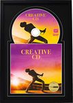 Creative Picture Frames 8" x 12" CD Jukebox Music Frame Double Black-Black Matting Displays Cover Art and 4 7/8-inch Dia. Disc Self Standing with Wall Hanger